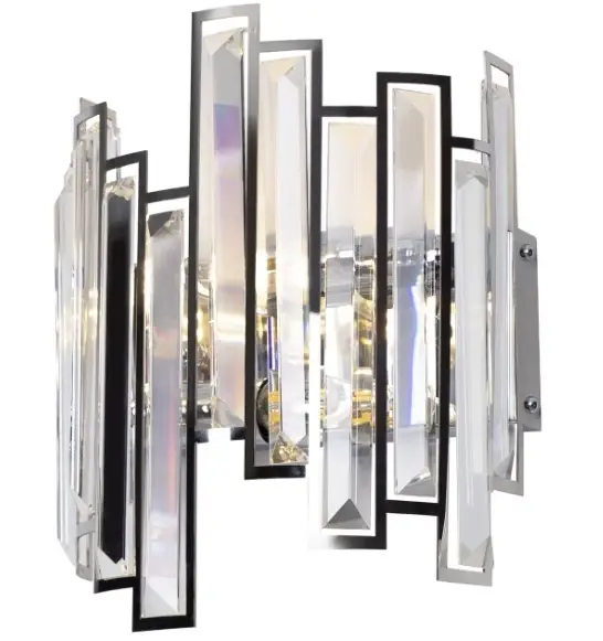 Expediere rapidă Lampă de perete Max Light Nemo W0247 crom metal sticlă 2x40W G9