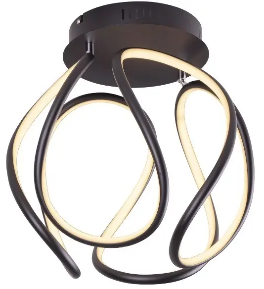 Plafoniera LED Max Light Twist neagra 40 cm acril C0147 Discount