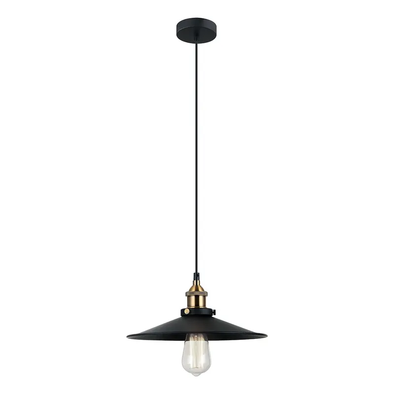 Premium Lampă suspendată Kermio E27 neagră