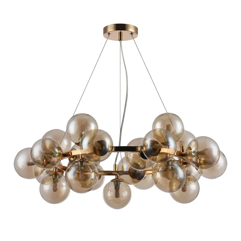 Retur gratuit Lampă suspendată Gold Cabella G9 cu 25 de becuri