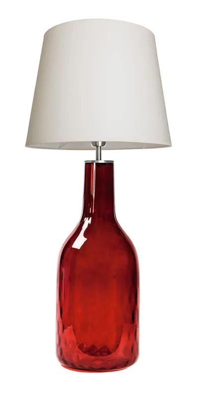 Reduceri Lampă de sticlă Famlight Alor Ruby crem / alb E27 60W realizată manual