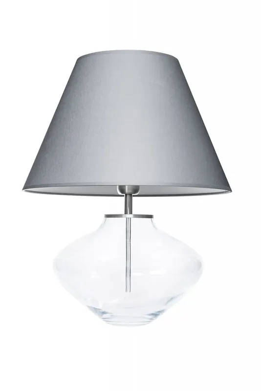 Lampă comode Bali Transparent Gri / Alb Famlight E27 60W realizat manual Chilipir