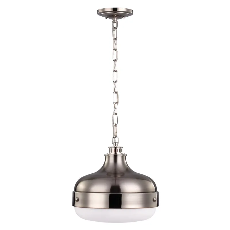 Noutate Cadence 2 Light Pendant - Nichel lustruit/Oțel lustruit Elstead