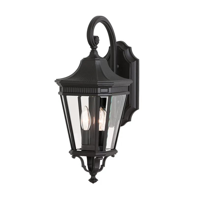 Ofertă specială Lanternă de perete medie cu 2 lumini Cotswold Lane - negru Elstead