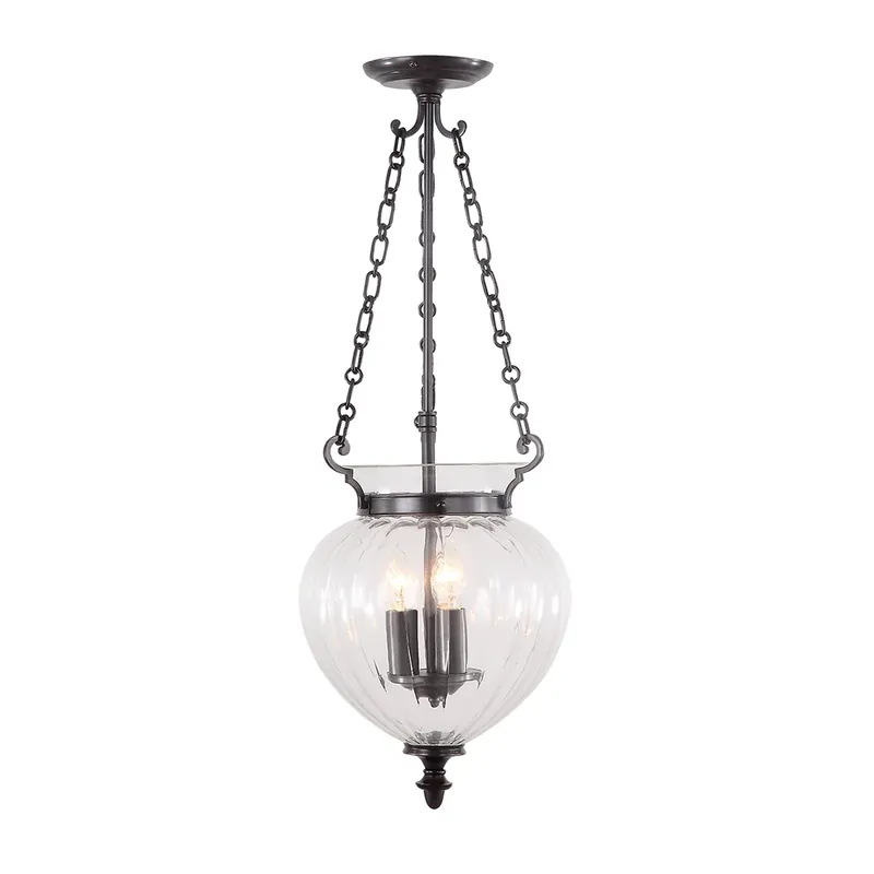 Lampă suspendată Finsbury Park cu 3 lumini medii - bronz vechi Elstead Discount