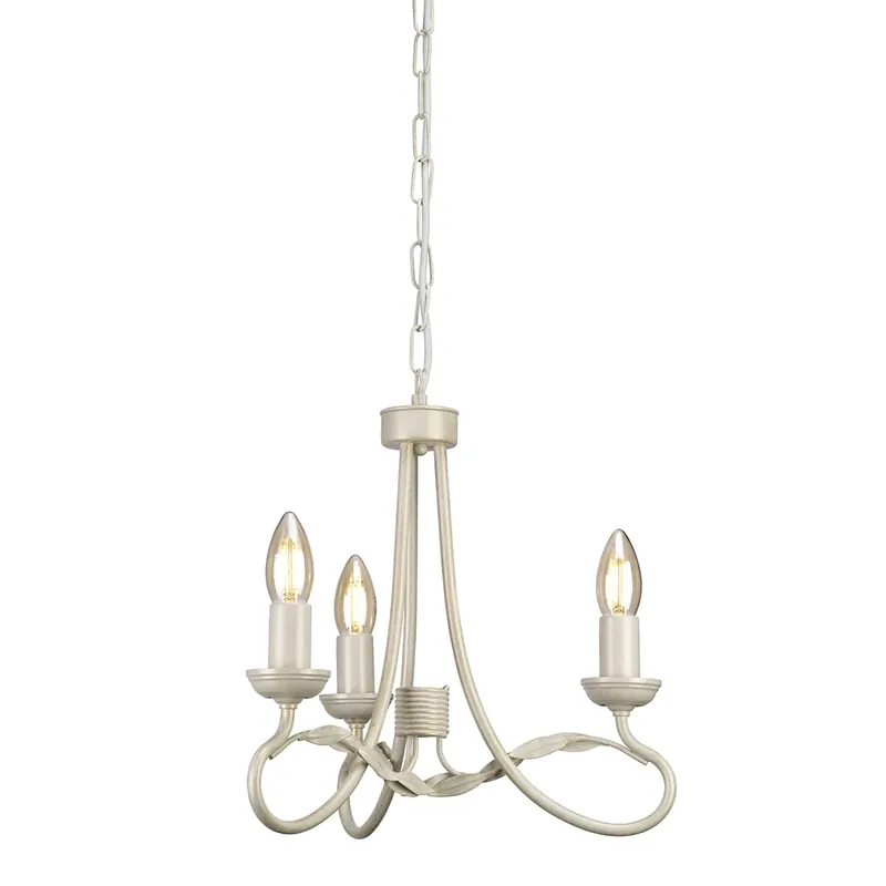 Super ofertă Candelabru cu 3 lumini Olivia - Ivory/Gold Elstead