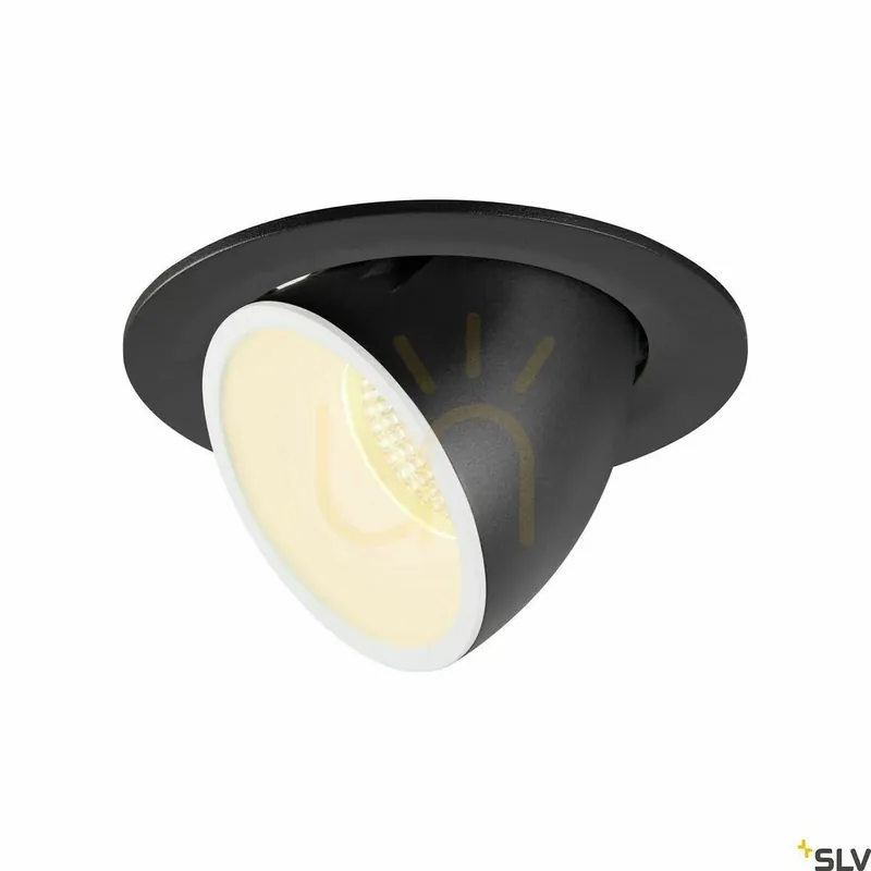 Disponibil imediat Spot încastrat SLV NUMINOS GIMBLE L negru/alb 25,4W 3000K 2300lm 1005994