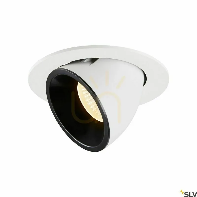 Livrare rapidă Spot încastrat SLV NUMINOS GIMBLE L alb-negru 25,4W 2700K 1005990