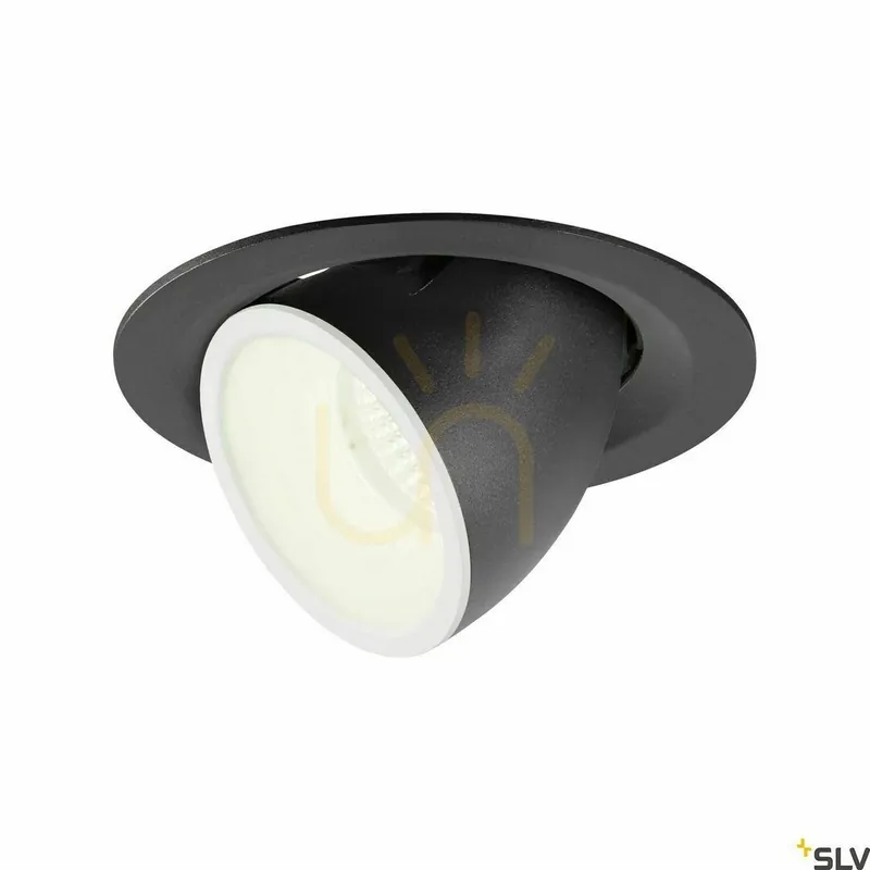 Ultima șansă Spot încastrat SLV NUMINOS GIMBLE M negru/alb 17,5W 4000K 1005961