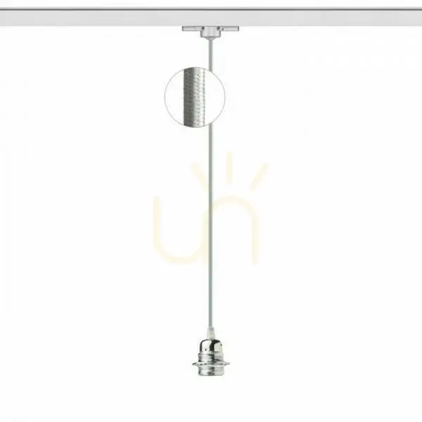 Livrare expres Lampă suspendată Elisa pentru șină cu 3 faze. Sa+Sk+Cho 230 V E27 28 W.