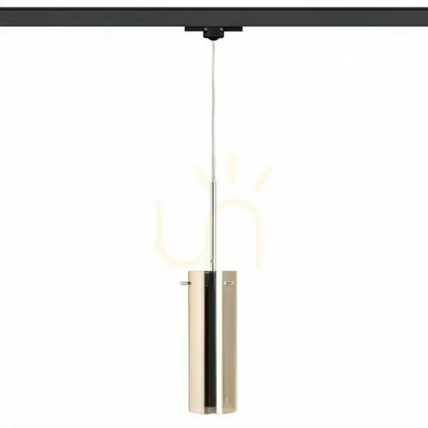 Sanssouci Lampă de pandantiv pentru șină 3 faze cupru sticlă de cupru 230 V E27 42 W. Ofertă