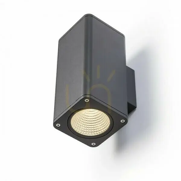 Cel mai bun preț Mizzi Sq Ii lampă de perete pentru exterior Antracit 230 V Led 2x12 W 46° Ip54 3000 K