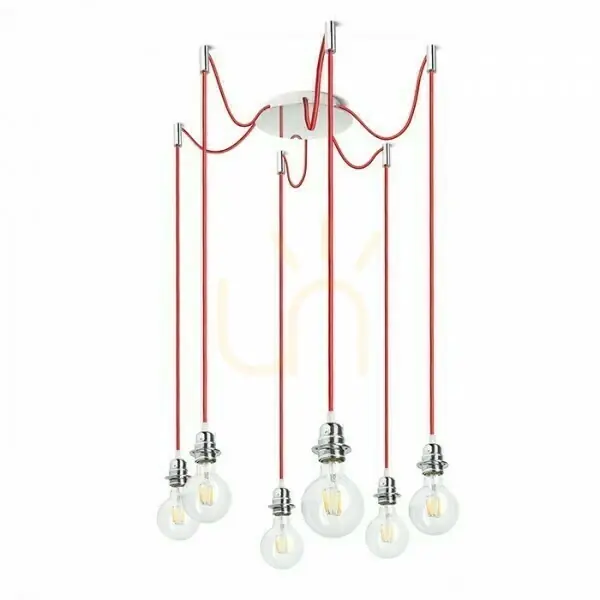Abajur, abajur de lampă Kombix 6 Hanging Set Chp+Czk+Cho 230 V E27 6x28 W. Expediere rapidă