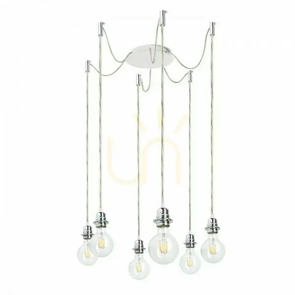Abajur, abajur de lampă Kombix 6 Set de suspendare Bp+Tk+Cho 230 V E27 6x28 W. Noutate