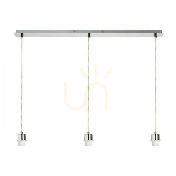 Ofertă specială Abajur, abajur Mai mult 80 Plafonieră cu suspensie Baza Nichel mat 230 V E27 3x42 W.