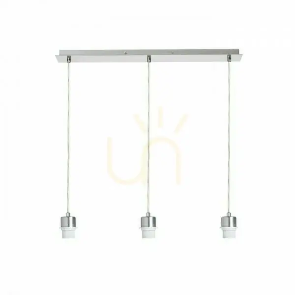 Nu rata Abajur, abajur Mai mult 60 Plafonieră cu suspensie Baza Nichel Mat 230 V E27 3x42 W.