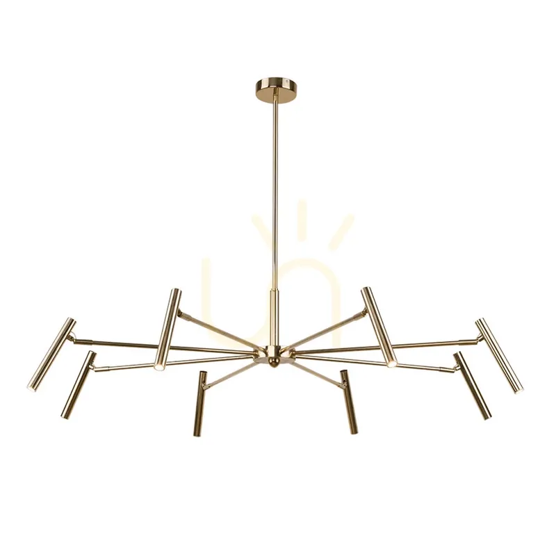Doar azi Lampă suspendată Antigo Livo 8 LED G9 alamă lustruită 96 cm 8394