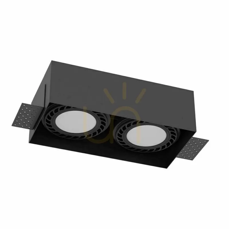 Lampa de încastrat Antigo Cage 2x LED ES111 negru oțel 3270 Ofertă limitată