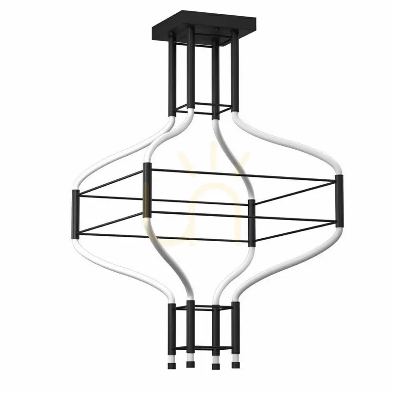 Lampă suspendată Antigo Alha S 4 LED negru 78 cm oțel 9054 Lichidare de stoc