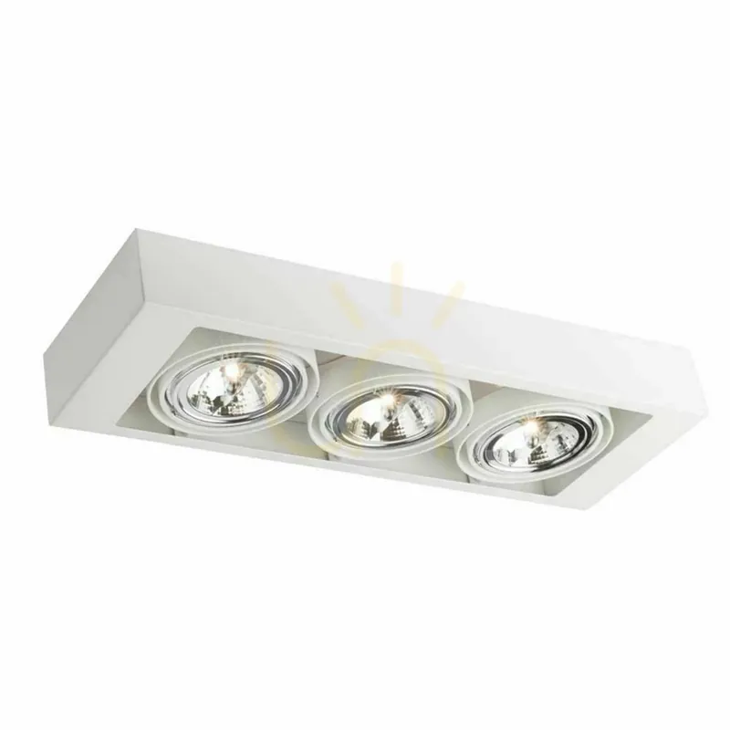 Popular Plafonieră Antigo Koga 3 albă aluminiu LED ES111 55x18 cm 7127