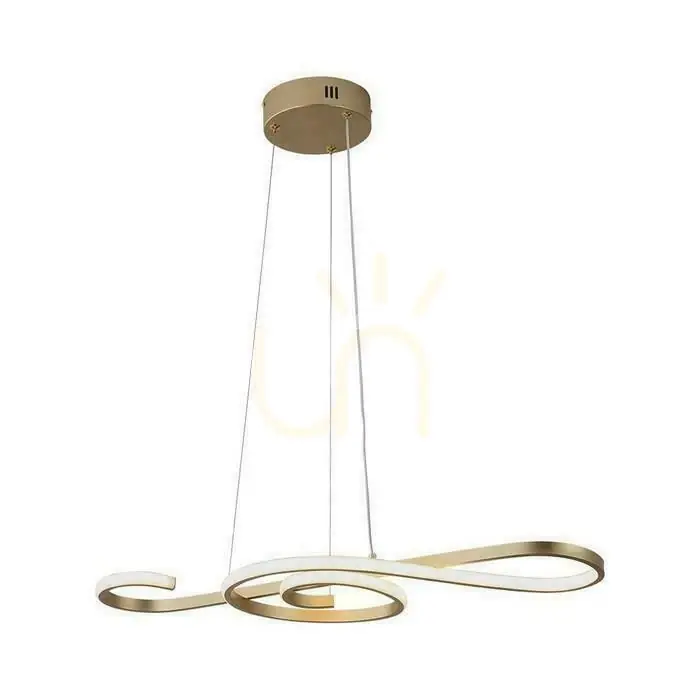 Plată securizată V-TAC 18W LED corp de iluminat suspendat Gold VT-7817 3000K 2260lm