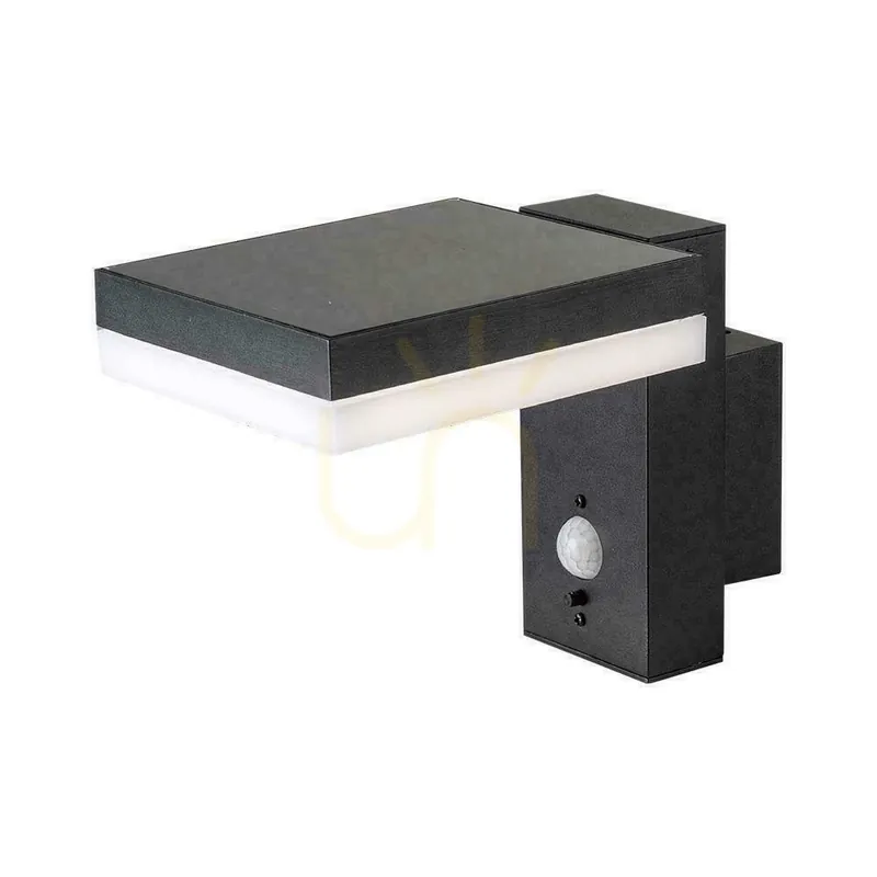 Super ofertă V-TAC 5.5W LED lampă solară de perete montată pe perete senzor de mișcare pătrat IP54 VT-1147 3000K 220lm 3 ani garanție