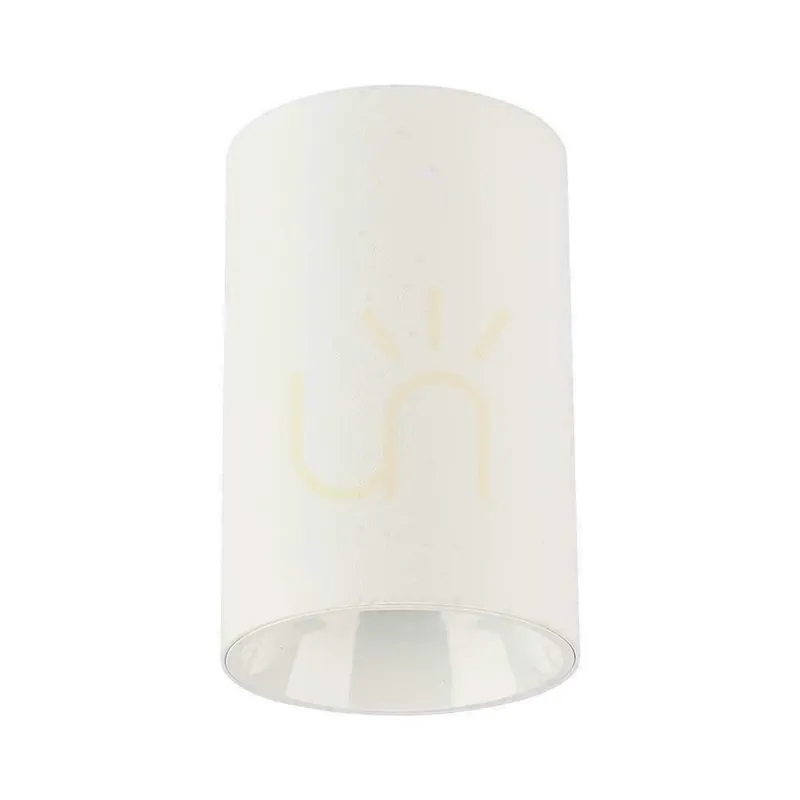 V-TAC GU10 Corp de iluminat pentru tavan Tub rotund montat pe suprafață Alb 65x100mm VT-1131 Garanție de 3 ani Plată securizată