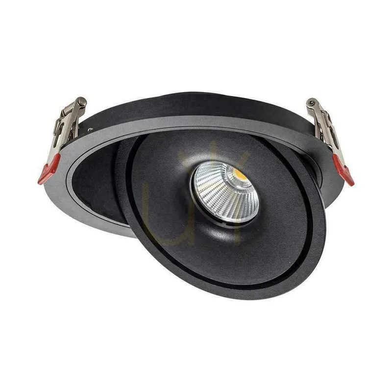 Noutate V-TAC LED Tilt Downlight 20W LED COB CRI90+ CCT negru VT-2520 3000K-4000K-6400K 1408lm.