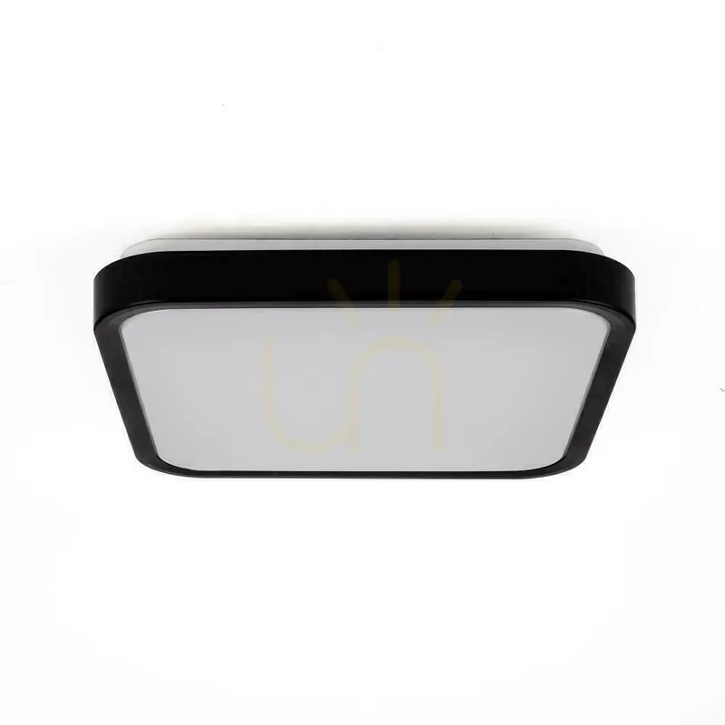 Plafond V-TAC 24W LED pătrat 30x30cm montat la suprafață IP44 negru VT-8624B 6500K 2500lm Discount