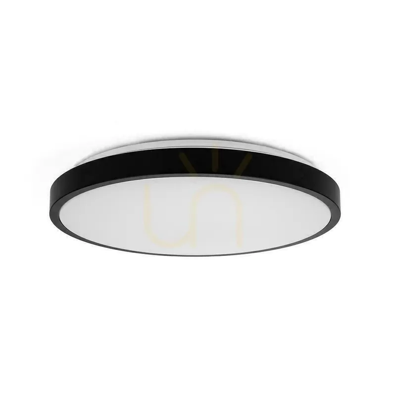 Disponibil imediat Plafond V-TAC 18W LED rotund 25cm montat la suprafață IP44 negru VT-8618B 3000K 1830lm