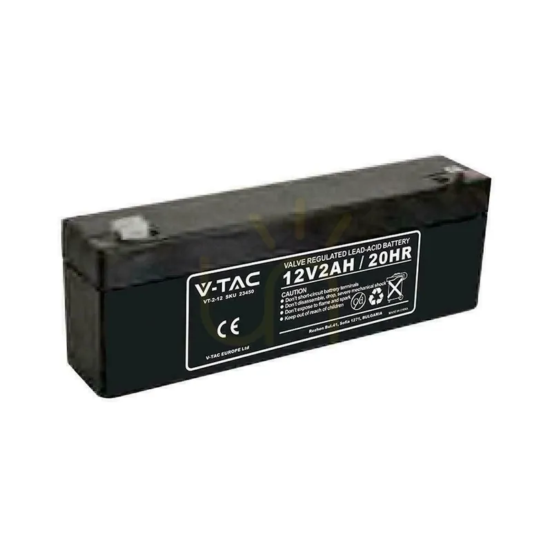 Baterie cu gel V-TAC T1 fără întreținere 2.0AH 178x35x60(67)mm VT-2-12 Garanție de 5 ani Bestseller