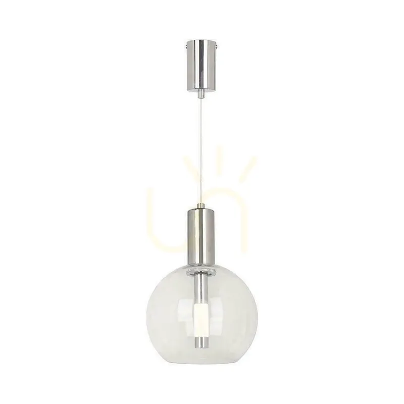 Discount Corp de iluminat suspendat V-TAC 5W LED Acrilic fi.20cm Crom VT-10114 3000K 450lm