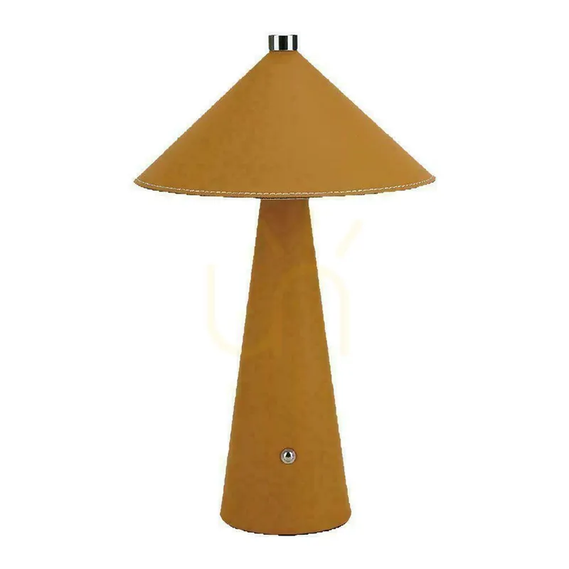 V-TAC 3W LED Lampă de birou pentru noptieră 33cm CCT Încărcare USB-C Dimmable Galben piele VT-10117-Y 3000K-6000K 240lm Promoție