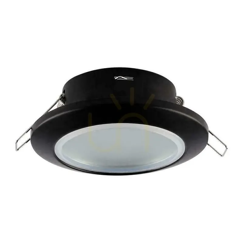 V-TAC GU10 încastrat rotund cu ochiuri etanșate cu sticlă IP44 negru VT-981 3 ani garanție Ieftin