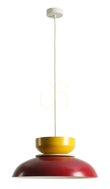 Doar azi Aldo Lampă suspendată cu lumină Vin roșu + muștar (47+ 23+ lemn) ALDEX 1152G15_14_J