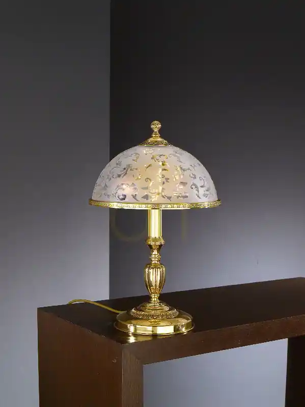 Plată sigură Lampă de birou aurie 6302 E27, cu 2 becuri