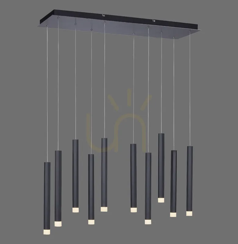 Plată sigură Lampă suspendată BRUNO 15206-18 negru 10xLED