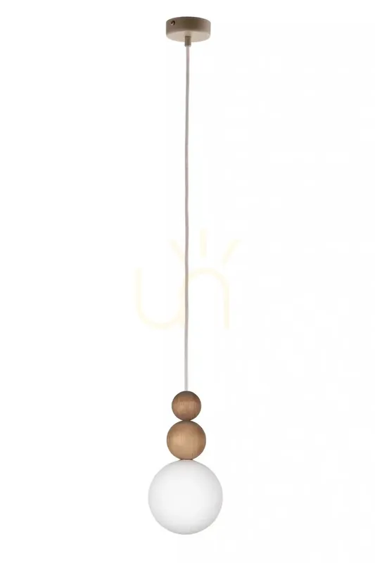 Lampă suspendată Sigma RONA 2 lemn maro deschis 15 cm SKU 41679 Super ofertă