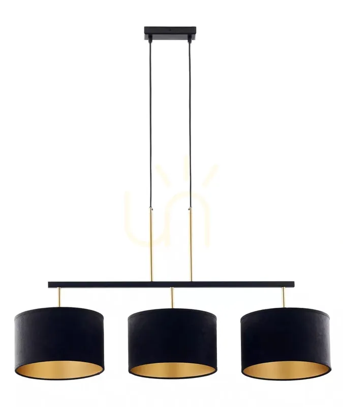 Reducere specială Lampă pendul Sigma MARII 3 negru/auriu E27 25 cm 41836