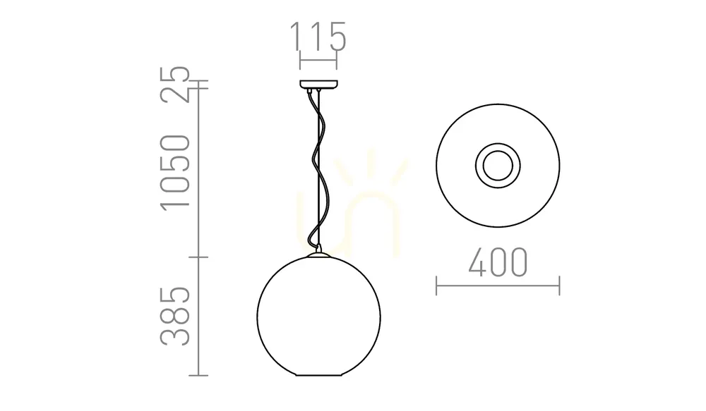 Rendl Bisou 40 Závěsná čiré Sklo/Chrome Lampă suspendată 230 V E27 25 W. Comandă acum