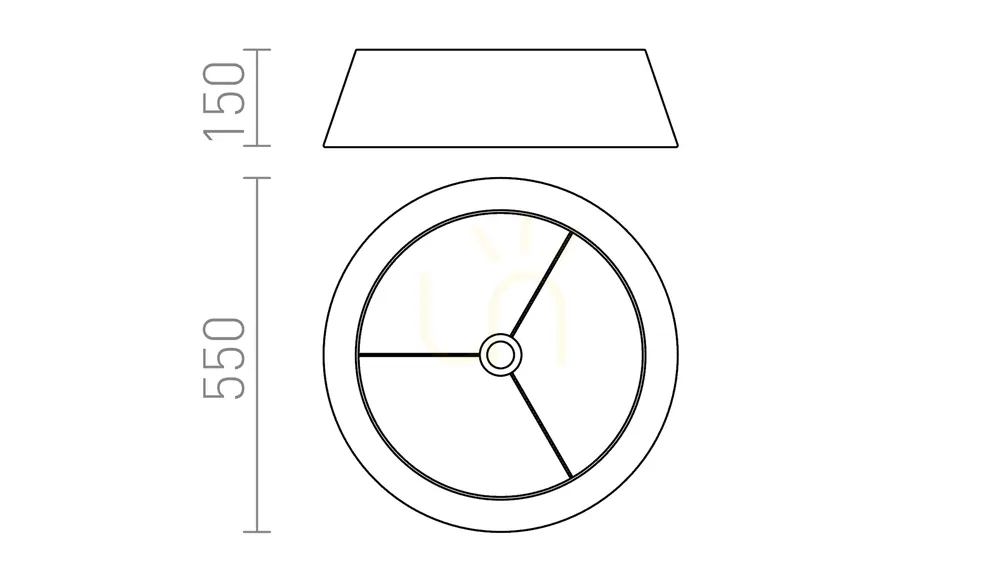 Umbră, abajur Rendl Karo 55/15 Stínidlo Polycotton Bílá/Bílé Pvc Max. 23 W Lichidare de stoc