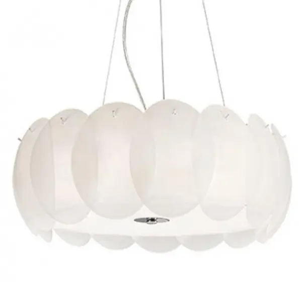 Lustra, Pendul modern inaltime reglabila, diam.55cm OVALINO SP8 BIANCO 090481 Reducere extra