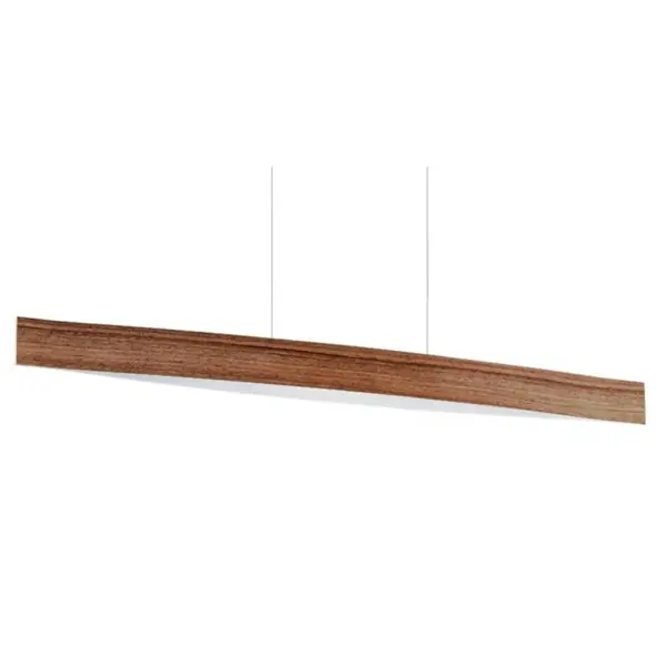 Retur gratuit Lustra, Pendul modern L-97cm, lemn finisaj nuc, LED Fornes 93343 EL