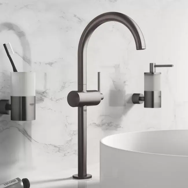 Preț promoțional Baterie lavoar monocomanda marimea XL Grohe Atrio antracit mat (brushed hard graphite) 32647AL3
