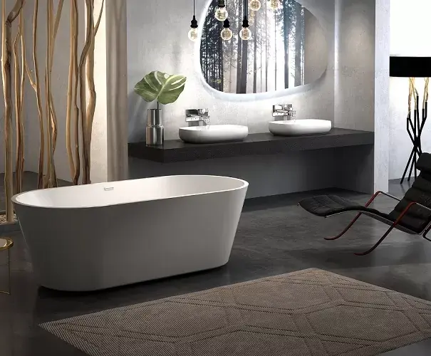 Cada de baie freestanding 167.5 cm, ovala, Florida AVA HY476-1675 Premium