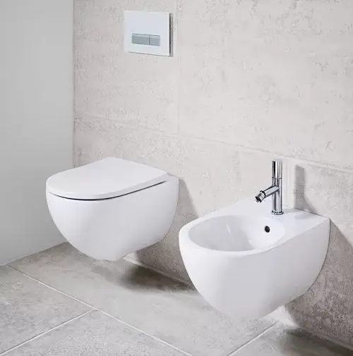 Ofertă limitată Vas wc suspendat Rimfree Geberit Acanto 500.600.01.2