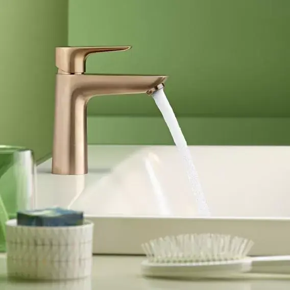Baterie lavoar monocomanda cu ventil pop-up, bronz satinat Hansgrohe Talis 71710140 Chilipir