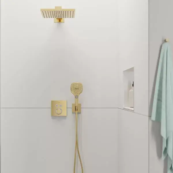 Baterie dus termostatata, montaj incastrat, auriu lucios, Hansgrohe Select 15763990 Preț promoțional