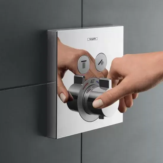 Ofertă limitată Baterie de dus incastrata, termostatata, cu 2 iesiri, Hansgrohe Select 15763000