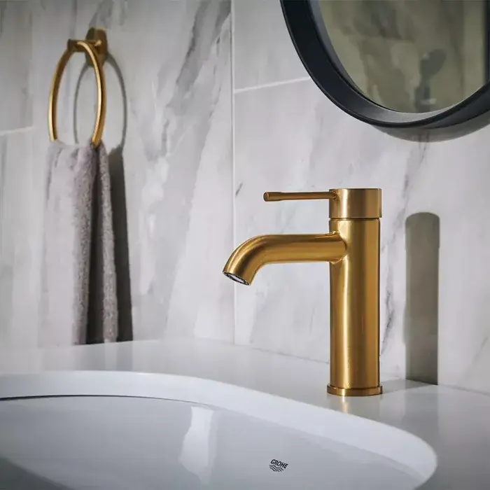 Baterie lavoar cu ventil marimea S Grohe Essence auriu (cool sunrise) 23589GL1 Doar azi